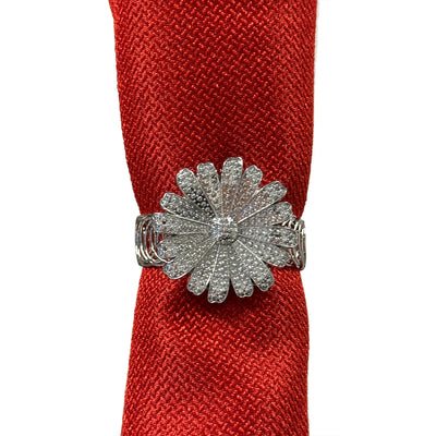 1 of 2:Embrasse de rideau décorative Daisy, une pièce, argentée 