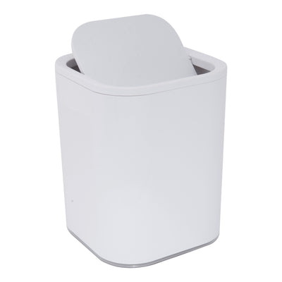 1 of 4:Bath Bliss 8L Acrylic Waste Bin in White 