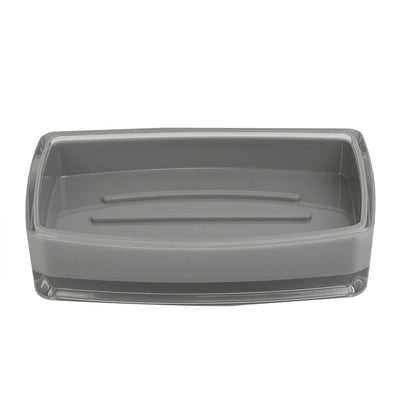 3 of 7:Home Basics Jabonera de plástico, gris 