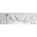 7 of 18:Lourdes Damask Embroidered Sheer Rod Pocket Window Panel And Valance Treatments 