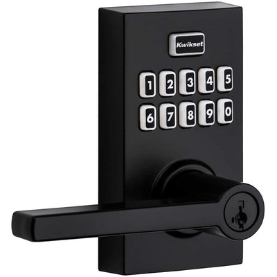 1 of 6:Kwikset SmartCode 917 Residential Electronic Lever Deadbolt Lock, Black 