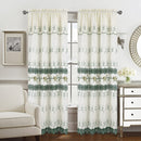 1 of 10:Malaika Panel de ventana de macramé jacquard bordado con cenefa, 54 x 84 pulgadas 