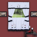 2 of 2:Gourmet Chef Embellished Cottage Kitchen Curtain Set, 58x36 & 58x36 Inches 