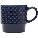3 of 5:Home Basics Juego de tazas apilables de 4 piezas con soporte, diseño de tejido en relieve 