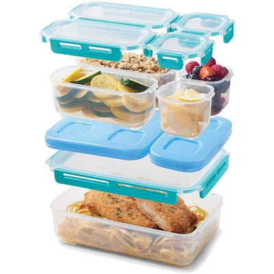 4 of 5:Rubbermaid LunchBlox Leak-Proof Entree Lunch Container Kit, Large, Blue-Clear 