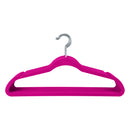 1 of 4:Paquete de 25 perchas delgadas para trajes de terciopelo en color fucsia de Simplify 