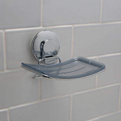 4 of 4:Bath Bliss Gel Suction Soap Dish in Chrome 