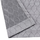 4 of 5:Mackenna Ogee Jacquard Grommet Window Panel, Gray, 52x84 Inches 