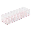 2 of 5:Home Basics 8 Compartment Plastic Cosmetic Organizer with Rose Bottom 