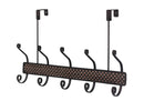 1 of 4:Home Basics Over the Door 5 Hook Hanging Coat Rack, Rust Resistant, Bronze, 18x11x5 Inches 