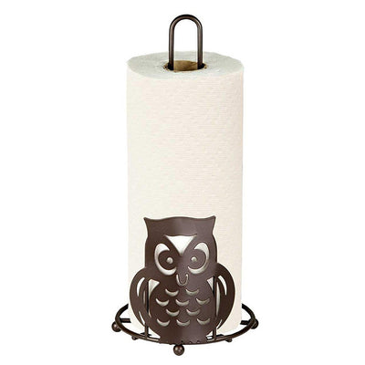 2 of 4:Porte-essuie-tout en forme de hibou Home Basics, bronze, 13,5 x 6 pouces 