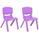 1 of 7:JOON sillas de aprendizaje apilables de plástico para niños, morado, 20.5 x 12.75 x 11 pulgadas, paquete de 2 (paquete de 2) 