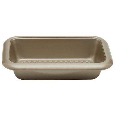 2 of 4:Moule à pain antiadhésif en acier au carbone Aurelia de Home Basics, 28 x 7,6 cm, doré 