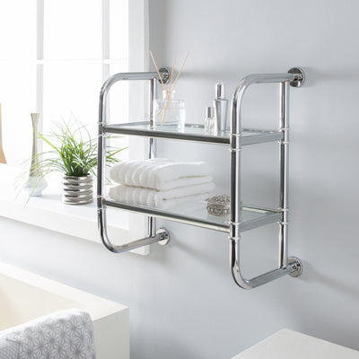 4 of 4:Étagère de bain suspendue à 2 niveaux Neu Home 