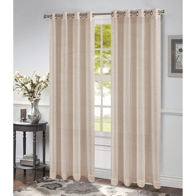 4 of 5:Kerry Jacquard Sheer Grommet Window Panel, 54x84 Inches 