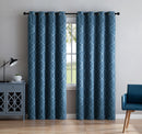1 of 5:Aries Chain 8 Grommet Room Darkening Window Panel, Blue, 52x90 Inches 