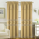 7 of 10:Malaika Panel de ventana de macramé jacquard bordado con cenefa, 54 x 84 pulgadas 