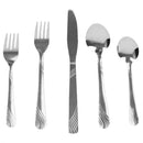 3 of 5:Service de couverts en acier inoxydable Home Basics River, 20 pièces, pour 4 personnes 