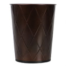 2 of 4:Poubelle Home Basics Diamond à couvercle ouvert de 8 litres (9,5 po x 10,25 po), bronze 