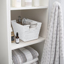 3 of 4:Panier de rangement en rotin Simplify de taille moyenne, blanc 