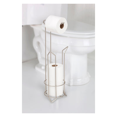 3 of 3:Bath Bliss Toilet Paper Holder and Dispenser in Satin Nickel 
