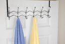4 of 6:Home Basics Chrome Plated Steel 6 Hook Over the Door Hanging Rack 
