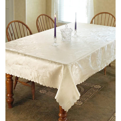 13 of 16:European Rose Jacquard Design Tablecloth 