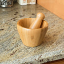 4 of 5:Home Basics Bamboo Mortar And Pestle Set, Small, 4.5x3.25 Inches 