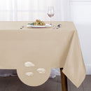18 of 19:Oxford Spill Proof Solid Colored Tablecloth 