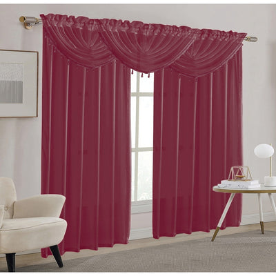 32 of 37:Sheila Sheer Rod Pocket Window Valance and Panel Treatments, All Sold Separately 