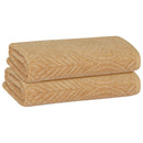 8 of 23:PREMIUS 2 Pack Leaf 100% Cotton Yarn Dyed Bath Sheet Towel, 32x64 Inches 