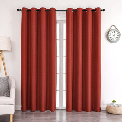 7 of 24:Yola Blackout Textured Jacquard Grommet Window Panel, 52x84 Inches 