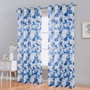 5 of 6:Myra Floral Printed Semi-Sheer Grommet Window Panel, 54x84 Inches 