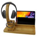 1 of 4:Home Basics Bamboo Headphone Station, Natural 