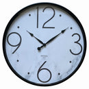 1 of 1:PREMIUS Modern Numeral Bold Round Analog Wall Clock, Marble White, 14 Inches 