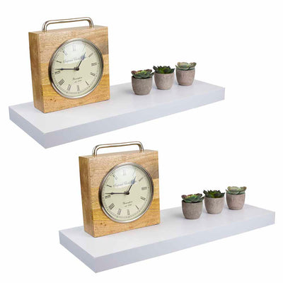 1 of 1:Étagères flottantes Home Basics, lot de 2, blanches, 61 x 23 x 3,8 cm 