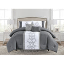 3 of 4:Shelby 5 Piece Luxurious Embroidered Comforter Set 
