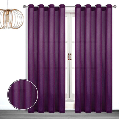 5 of 12:Lamis Metallic Shimmer Grommet Window Panel, 54x90 Inches 