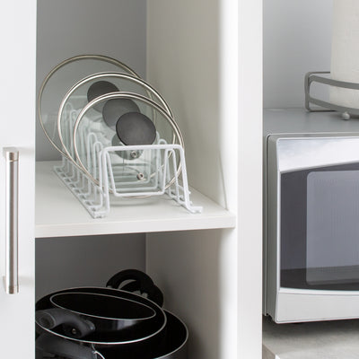3 of 4:Neu Home Deluxe Organizador de tapas y platos en color blanco 