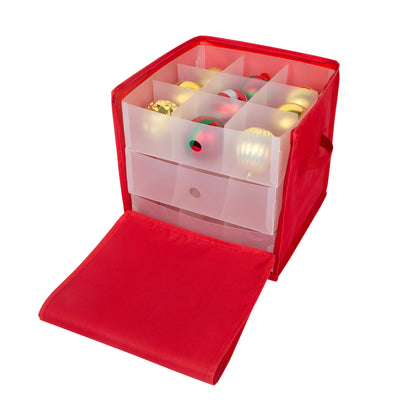 3 of 4:Simplify 27 Count Stackable Christmas Ornament Storage Box 