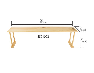 6 of 6:Étagère multi-usages Home Basics en bois de chêne, gain de place, 76 x 15 x 20 cm 