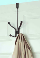 1 of 6:Crochet double courbé pour porte Home Basics, bronze 