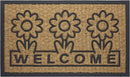 1 of 3:Felpudo Daisy Flower Welcome Coco, Beige-Negro, 18x30 