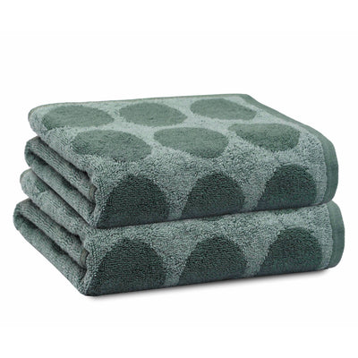 15 of 40:PREMIUS 2 Pack Circles 100% Cotton Yarn Dyed Hand Towel, 16x28 Inches 
