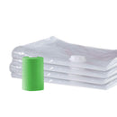 7 of 7:Pac N Stack 4-Pack Vacuumed Air-Tight Storage Bags With Pump, Clear, 2 Size Bags 