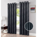 1 of 1:Bryant Silver Lines Foil Room Darkening Grommet Window Panel, 54x84 Inches 