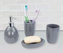 1 of 2:Ensemble d'accessoires de bain Home Basics 4 pièces, gris 