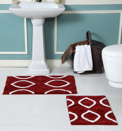 3 of 6:Ensemble de 2 tapis de bain antidérapants Premius Diamond, 43 x 61 cm, 50 x 81 cm 