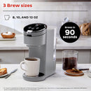 4 of 4:Instant Pot Single Serve K-Cup Pod Compatible Coffee Maker with Reusable Pod, 8-12oz, Grey 
