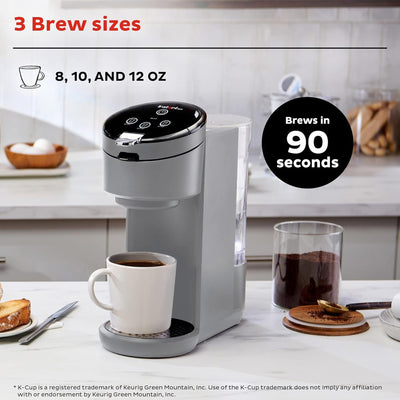 4 of 4:Instant Pot Single Serve K-Cup Pod Compatible Coffee Maker with Reusable Pod, 8-12oz, Grey 